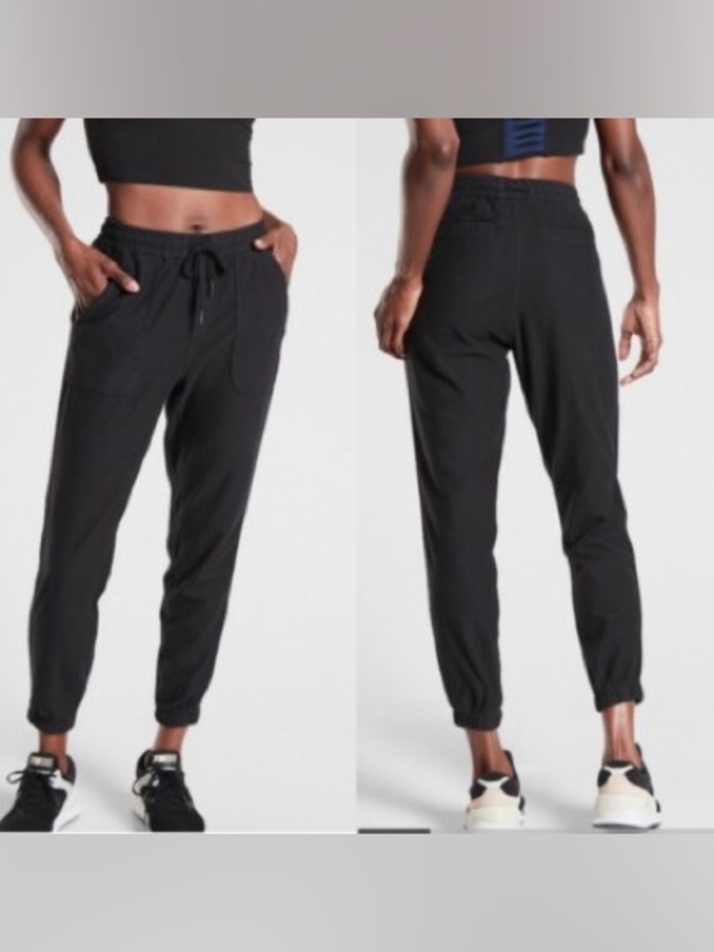 NWT Athleta Farallon Jogger Black Size 0 Organic Cotton